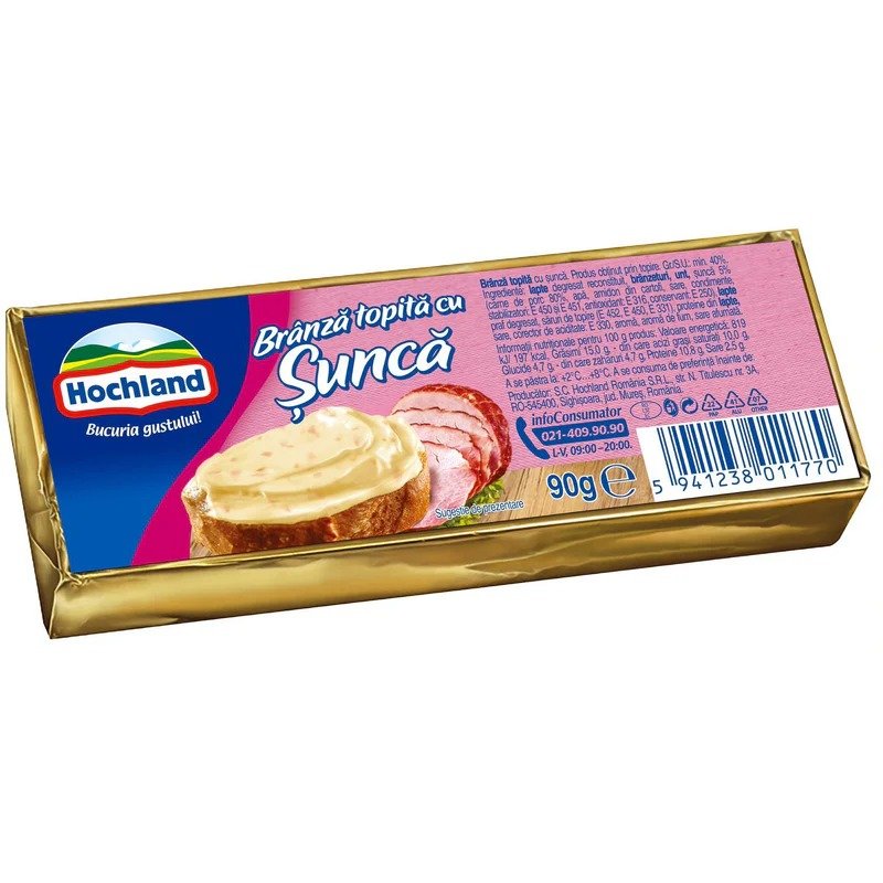 HOCHLAND BRANZA TOPITA CU SUNCA 90G HOCHLAND BRANZA TOPITA CU SUNCA 90G (6/bax) - imagine 1