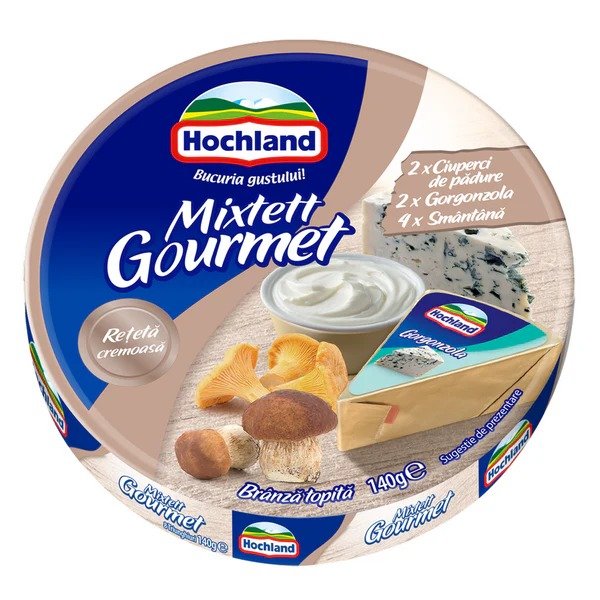 HOCHLAND BRANZA TOPITA TRIUNGHI MIXTETT GOURMET 140G HOCHLAND BRANZA TOPITA TRIUNGHI MIXTETT GOURMET 140G - imagine 1