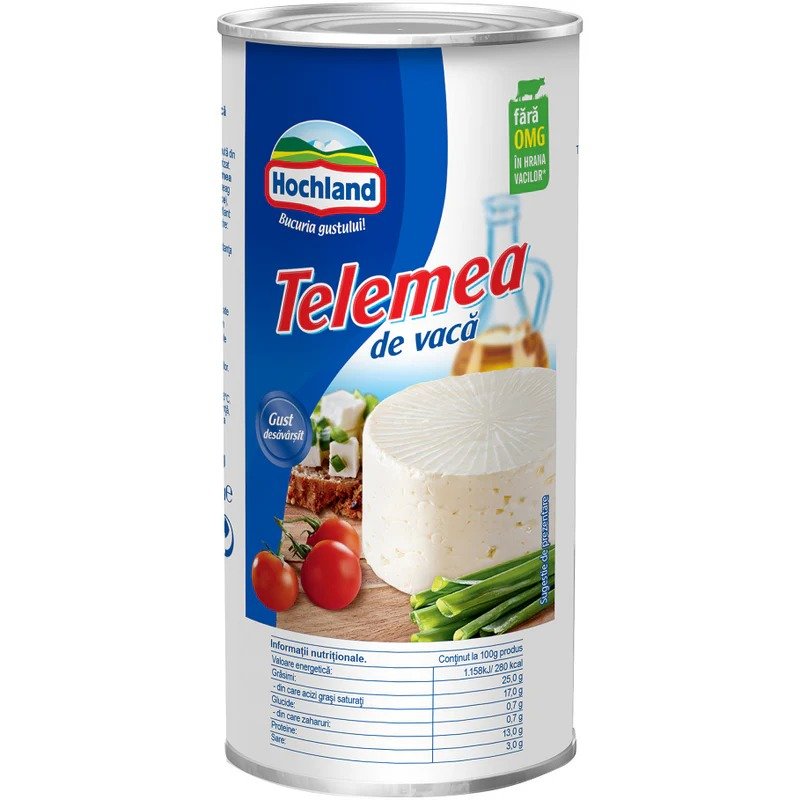 HOCHLAND TELEMEA NATUR 1000G HOCHLAND TELEMEA NATUR DE VACA 1KG (6/bax) - imagine 1
