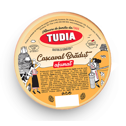 TUDIA CASCAVAL BRADUT AFUMAT VIDAT APPROX 0.2KG TUDIA CASCAVAL BRADUT AFUMAT VIDAT APPROX 0.2KG - imagine 1