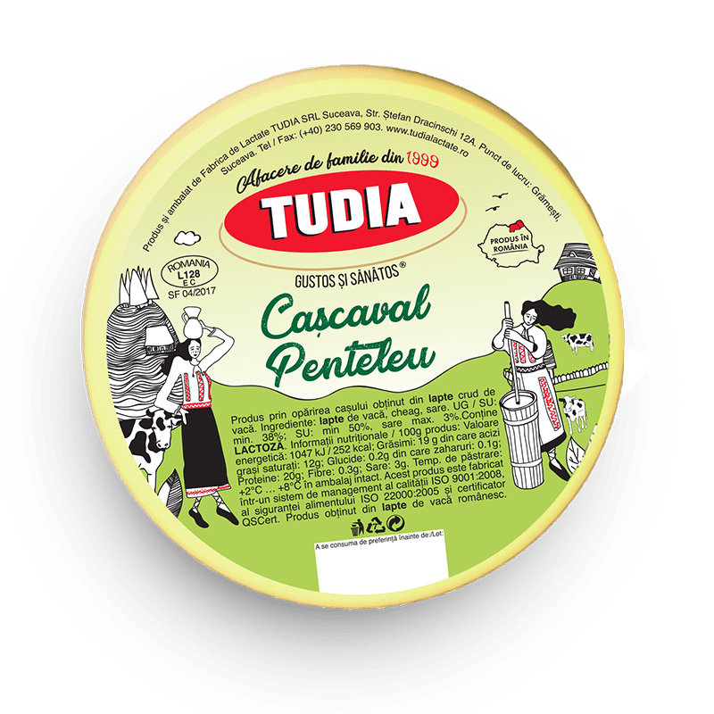 TUDIA CASCAVAL PENTELEU VID APPROX 0.2KG TUDIA CASCAVAL PENTELEU VID APPROX 0.2KG - imagine 1