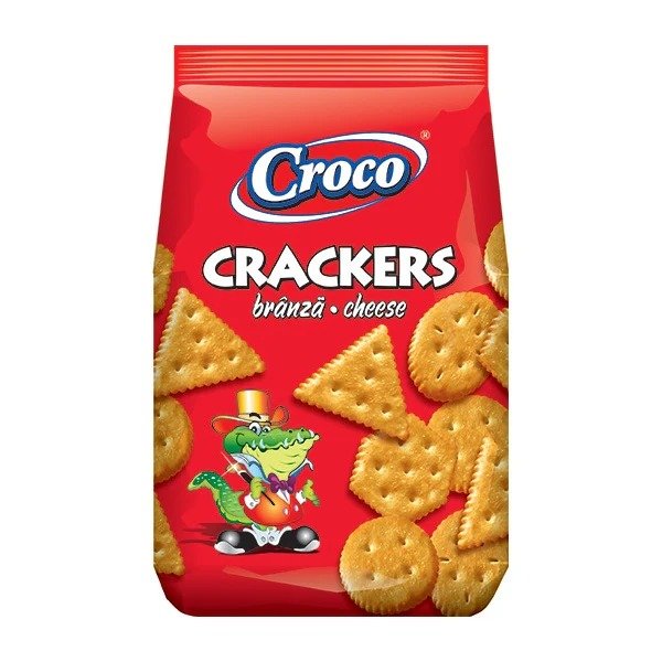 CROCO CRACKERS BRANZA 100G CROCO CRACKERS BRANZA 100G (12/bax) - imagine 1