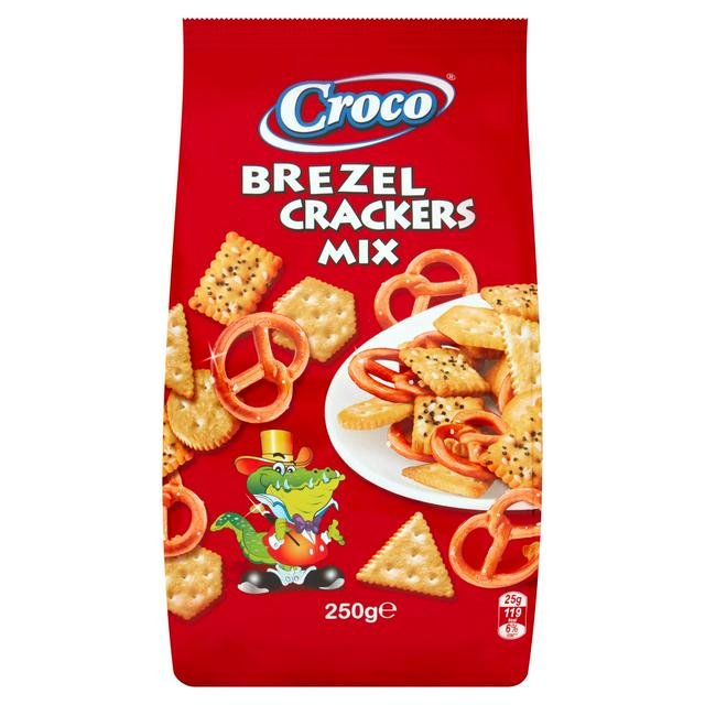 CROCO MIX CRACKERS & BREZEL 250G CROCO MIX CRACKERS & BREZEL 250G (12/bax) - imagine 1