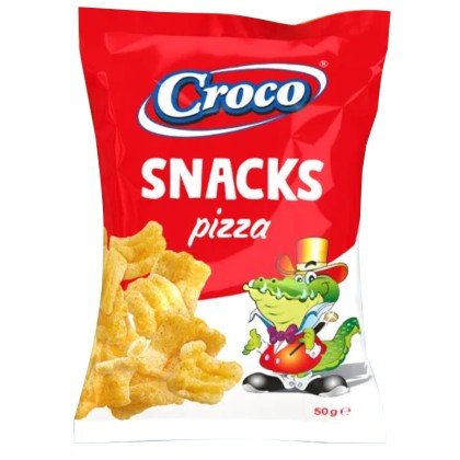 CROCO SNACKS PIZZA 50G CROCO SNACKS PIZZA 50G (14/bax) - imagine 1