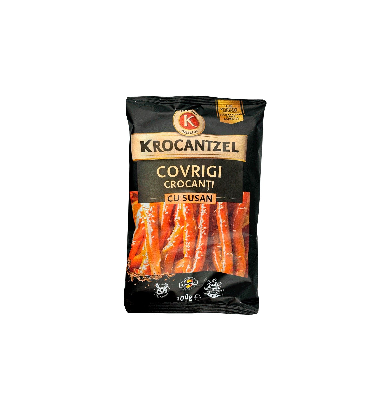 KROCANTZEL COVRIGI CROCANTI CU SUSAN 100G KROCANTZEL COVRIGI CROCANTI CU SUSAN 100G (16/bax) - imagine 1