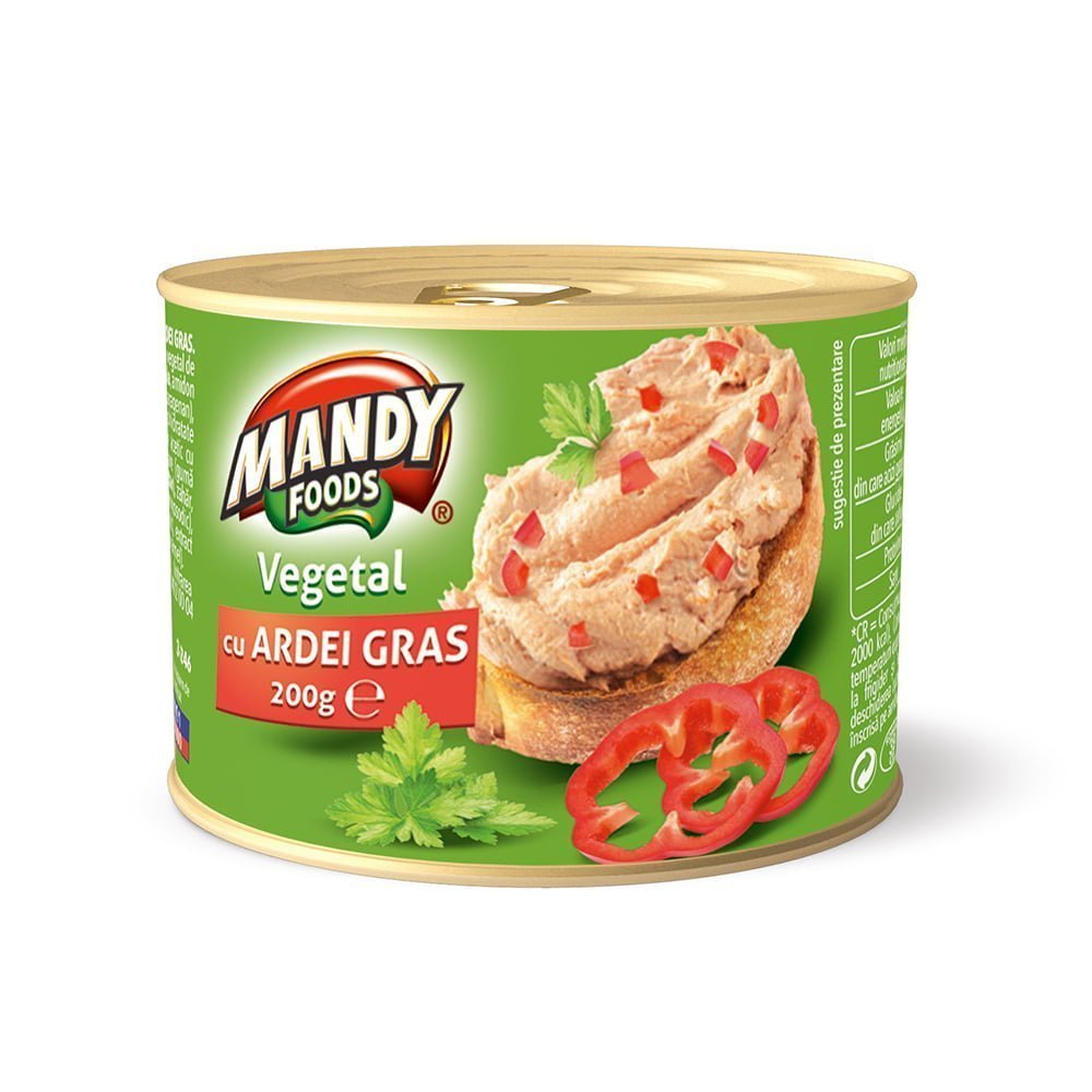 MANDY PATE VEGETAL ARDEI 200G MANDY PATE VEGETAL ARDEI 200G (6/bax) - imagine 1