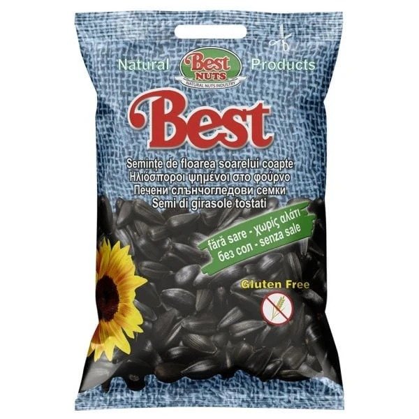 BEST SEMINTE FLOAREA SOARELUI FARA SARE 100G BEST SEMINTE FLOAREA SOARELUI FARA SARE 100G (16/bax) - imagine 1