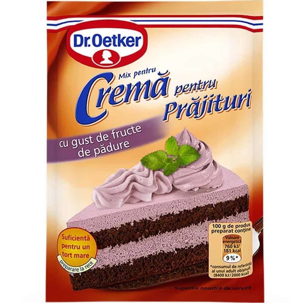 DR OETKER CREMA PRAJITURI FRUCTE DE PADURE 50G DR OETKER CREMA PRAJITURI FRUCTE DE PADURE 50G (30/bax) - imagine 1