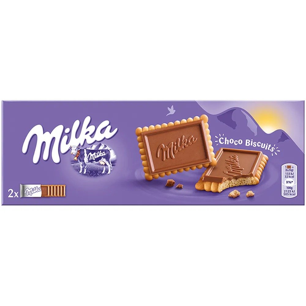 MILKA BISCUITI CHOCO BISCUIT 150G MILKA BISCUITI CHOCO BISCUIT 150G (14/bax) - imagine 1