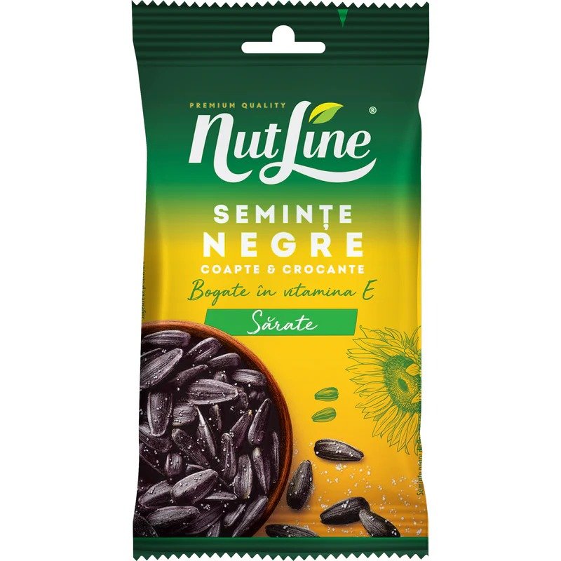 NUTLINE SEMINTE FLOAREA SOARELUI NEGRE CU SARE 40G NUTLINE SEMINTE FLOAREA SOARELUI NEGRE CU SARE 40G (18/bax) - imagine 1