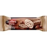 ROLLINI D' ORO RULADA GLAZURATA BLAT VANILIE CREMA SI GLAZURA CACAO 180G (20/bax)