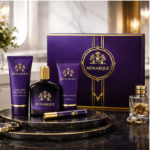 Set Cadou Pentru Barbati, Monarque, Gel de Dus 200 ml, Apa de Parfum 100 ml + 20 ml, Balsam Dupa Ras 100 ml, Inspirat de Dolce & Gabbana - K